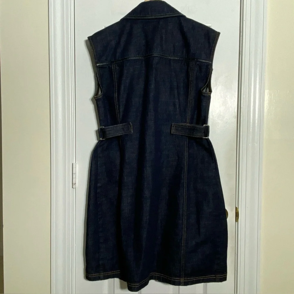Givenchy LADIES’ SLEEVELESS DENIM ZIP DRESS 8W21JB5Z1A EU 44 US 12/14 NWOT Italy - Picture 11 of 15